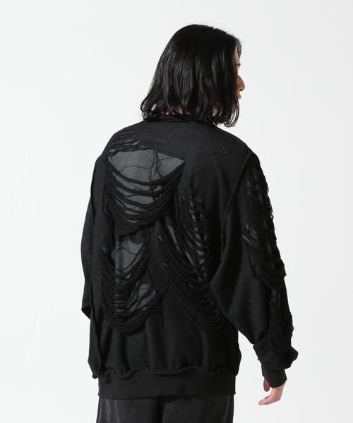 「DANKE SCHON」 スウェットカットソー L ブラック メンズ_画像3