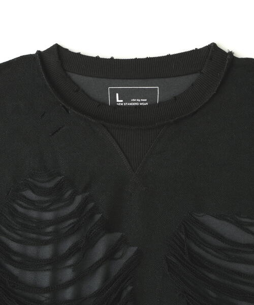 「DANKE SCHON」 スウェットカットソー L ブラック メンズ_画像7