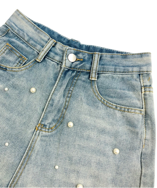 「SHEENA」 デニムパンツ X-LARGE サックスブルー レディース_画像5