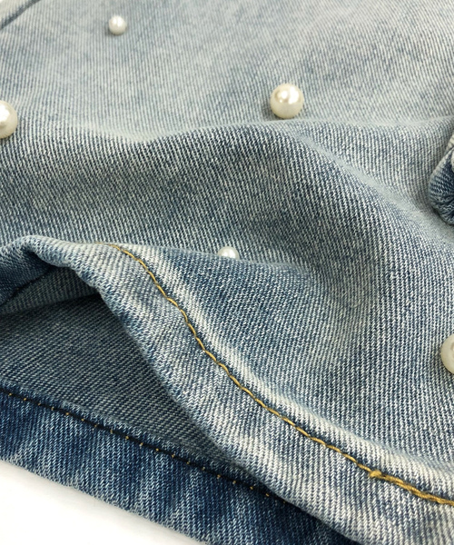 「SHEENA」 デニムパンツ X-LARGE サックスブルー レディース_画像9