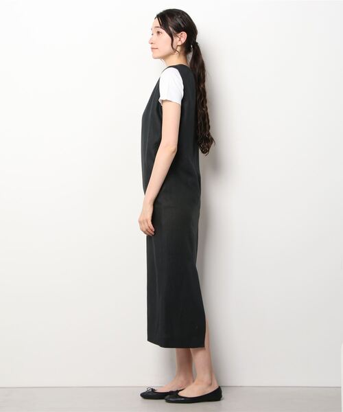 「Demi-Luxe BEAMS」 ノースリーブワンピース 38 チャコールグレー レディース_画像2