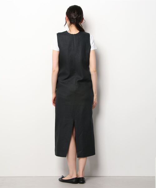 「Demi-Luxe BEAMS」 ノースリーブワンピース 38 チャコールグレー レディース_画像3