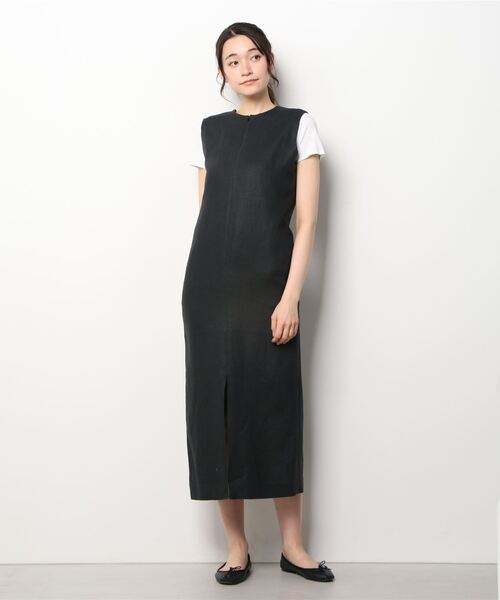 「Demi-Luxe BEAMS」 ノースリーブワンピース 38 チャコールグレー レディース_画像4