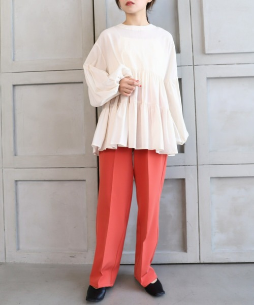 「moment+」 長袖ブラウス M ブラック レディース_画像4