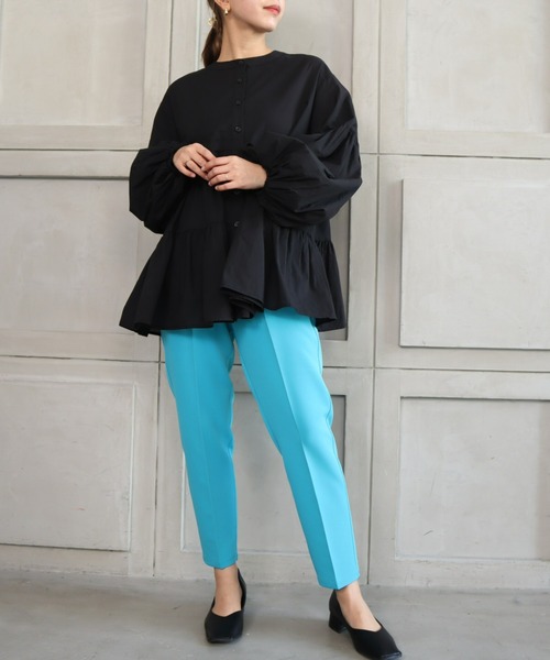 「moment+」 長袖ブラウス M ブラック レディース_画像5