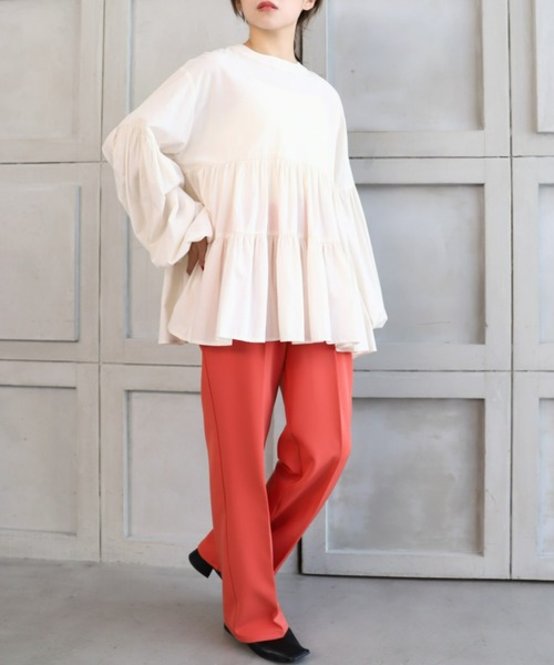 「moment+」 長袖ブラウス M ブラック レディース_画像6