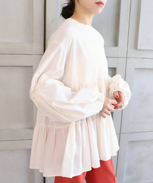 「moment+」 長袖ブラウス M ブラック レディース_画像9