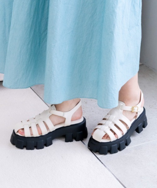 「Launa lea」 フラットサンダル LL ブラック レディース_画像5
