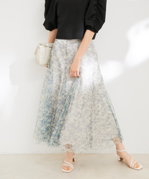 「VIS」 フレアスカート M ブラック系その他 レディース_画像3