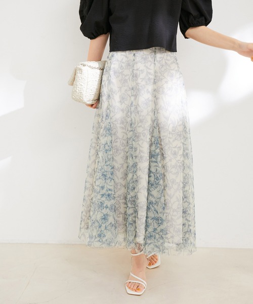 「VIS」 フレアスカート M ブラック系その他 レディース_画像4