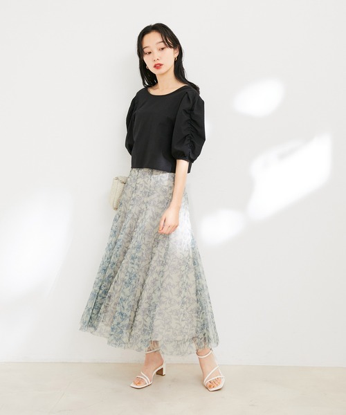 「VIS」 フレアスカート M ブラック系その他 レディース_画像6