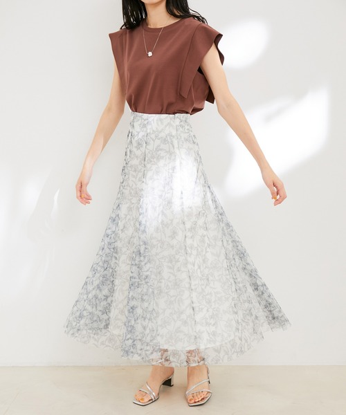 「VIS」 フレアスカート M ブラック系その他 レディース_画像7