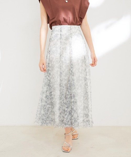 「VIS」 フレアスカート M ブラック系その他 レディース_画像8