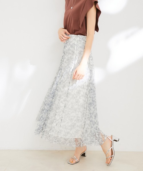 「VIS」 フレアスカート M ブラック系その他 レディース_画像9