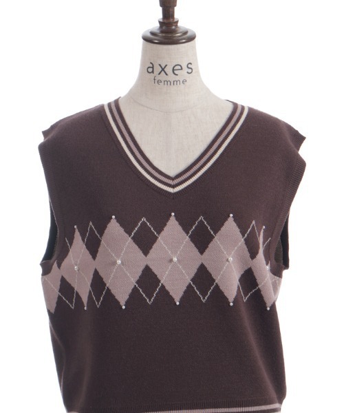 Heal Creek アーガイルベスト　48 Ｌ グレー　黒　新品　27500円 アーガイル ベストのおすすめ人気商品一覧 通販 - Yahoo!ショッピング