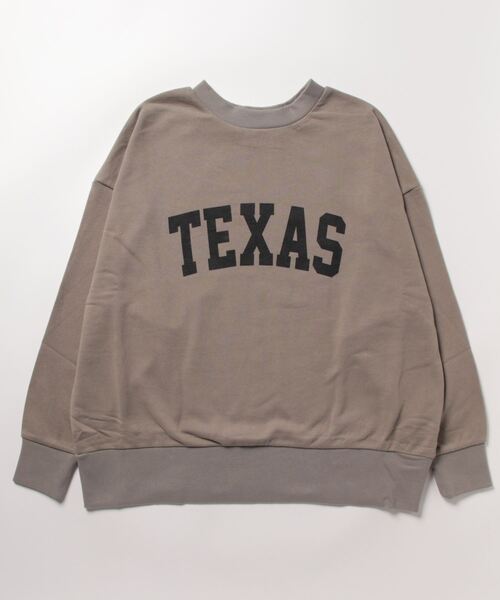 「DouDou」 スウェットカットソー FREE グレイッシュベージュ レディース_画像2