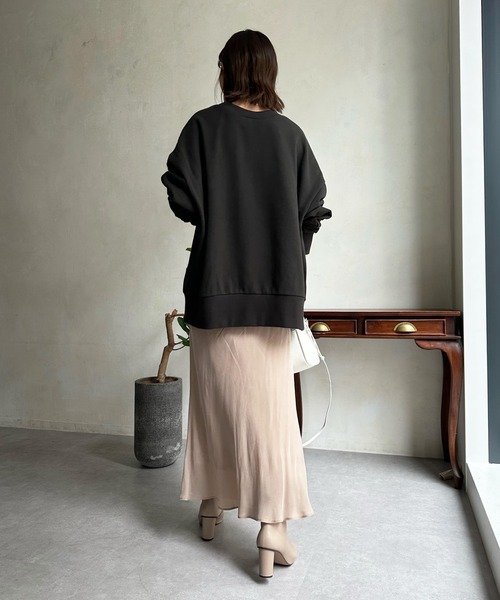 「DouDou」 スウェットカットソー FREE グレイッシュベージュ レディース_画像5