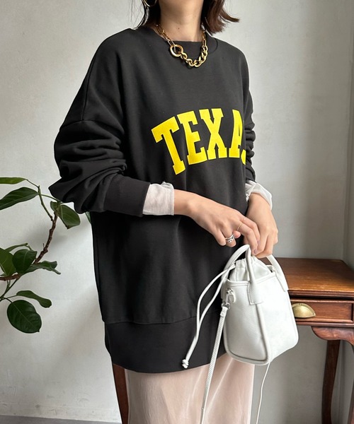 「DouDou」 スウェットカットソー FREE グレイッシュベージュ レディース_画像6