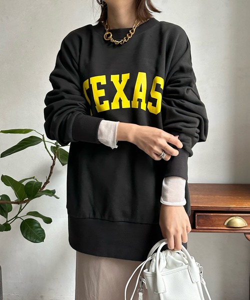 「DouDou」 スウェットカットソー FREE グレイッシュベージュ レディース_画像7