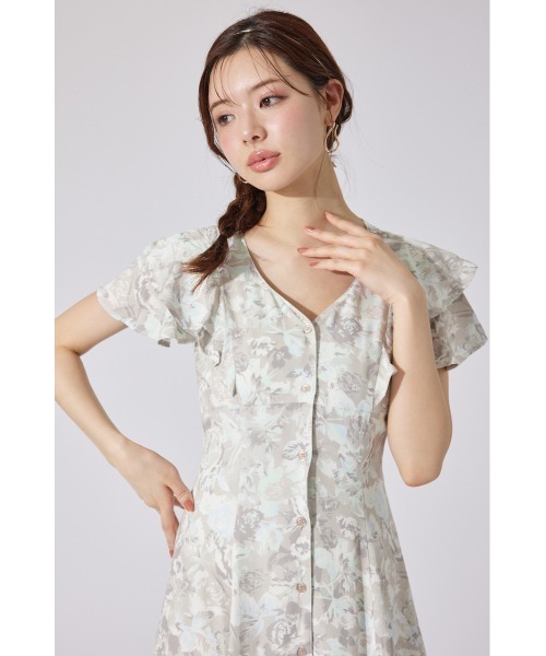 「rienda」 半袖ワンピース MEDIUM ブラック レディース_画像7