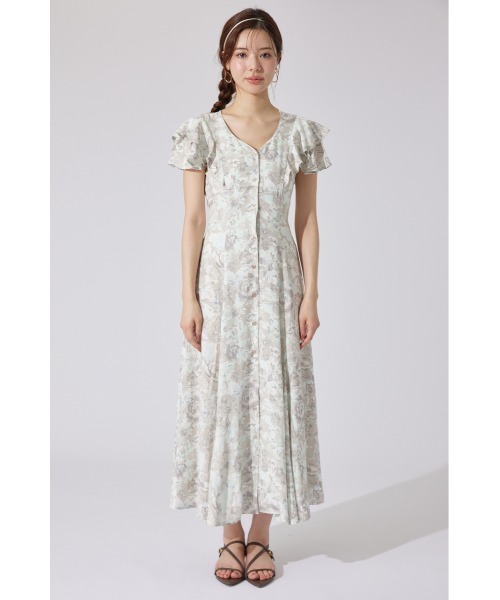 「rienda」 半袖ワンピース MEDIUM ブラック レディース_画像9