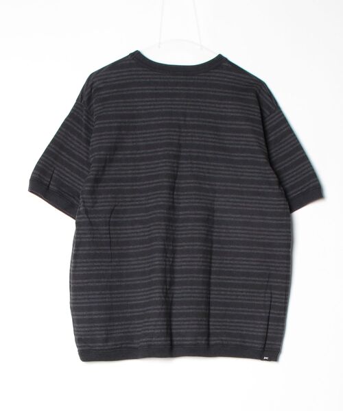 「DENHAM」 ボーダー柄半袖Tシャツ S ブラック メンズ_画像2