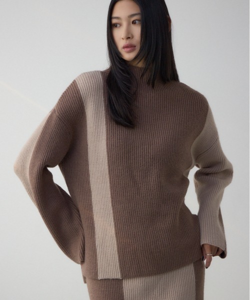 マルニ　ウール　ハイネック　ニット　セーター　レディース　ローゲージ　トップス マルニウールハイネックニットセーターレディースローゲージトップス