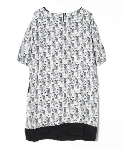「cuff」 半袖ワンピース - グレー レディース_画像2