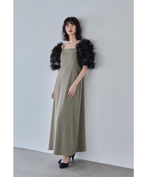 【新品同様】NOBLE オーガンジーWボタンロングジレ　カーキ 36 新品同様】NOBLE オーガンジーWボタンロングジレ カーキ 36 【公式通販】