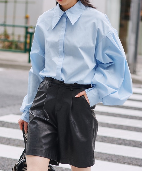 「MAISON BREEZE」 長袖シャツ FREE オフホワイト レディース_画像6