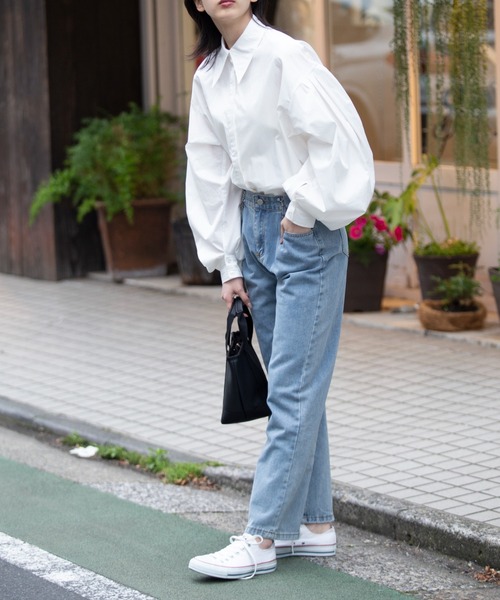 「MAISON BREEZE」 長袖シャツ FREE オフホワイト レディース_画像8