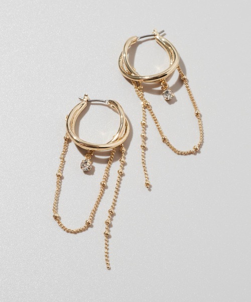 「GOLDY」 ピアス（両耳用） FREE ゴールド レディース_画像3