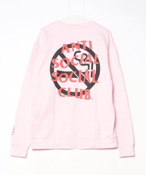 「ANTI SOCIAL SOCIAL CLUB」 スウェットカットソー L ピンク メンズ_画像2