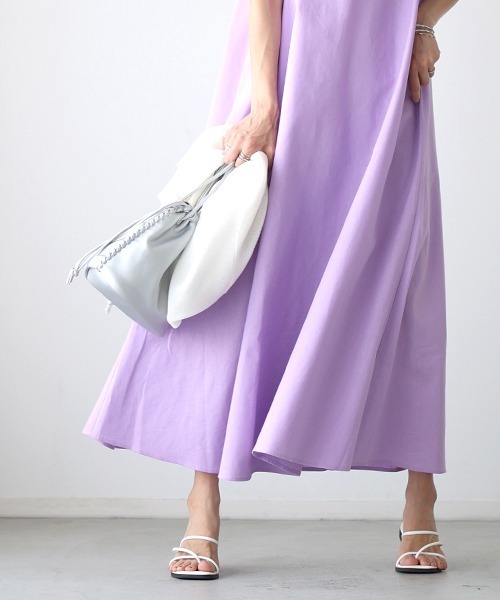 新品　PourVous 【haremode】ノースリーブワンピース ラベンダー PourVous（プールヴー） ドレス : ZOZOTOWN Yahoo!店 - 通販 - Yahoo