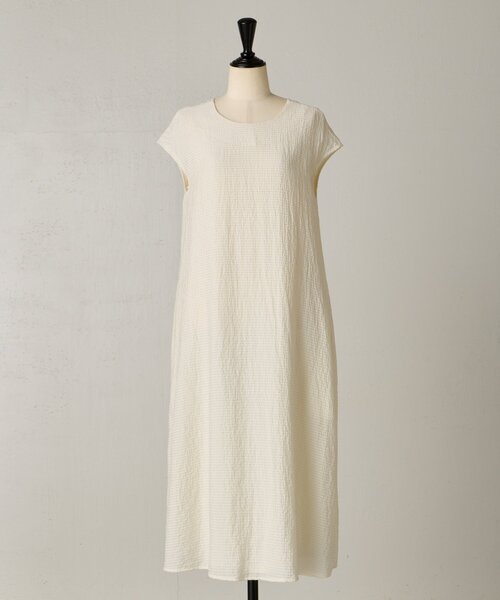 「BEARDSLEY」 半袖ワンピース 1 ベージュ レディースの画像