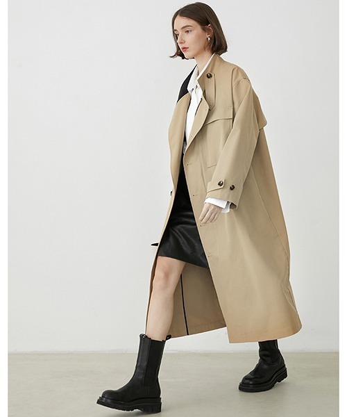 「Fano Studios」 トレンチコート L ベージュ レディース_画像2