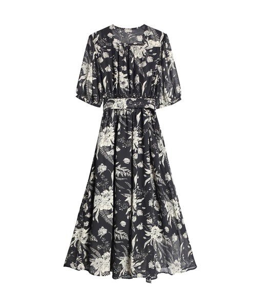 「DRESS PLUS」 半袖ワンピース M ダークグリーン レディース_画像3