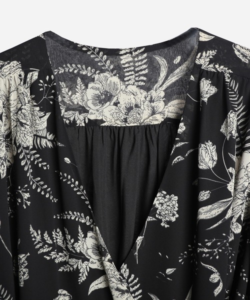 「DRESS PLUS」 半袖ワンピース M ダークグリーン レディース_画像5