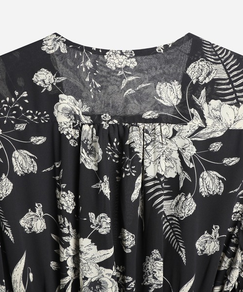 「DRESS PLUS」 半袖ワンピース M ダークグリーン レディース_画像6