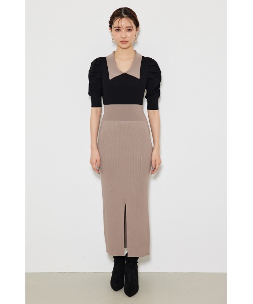 「rienda」 ニットワンピース FREE ブラック レディース_画像4