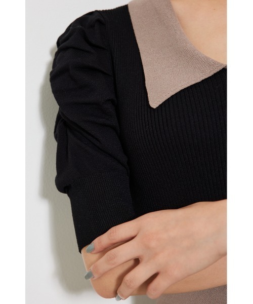 「rienda」 ニットワンピース FREE ブラック レディース_画像8