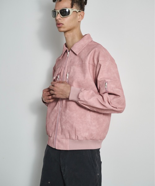 BLANK HOTEL 革ジャン ライダース Faux Leather Flight Jacket
