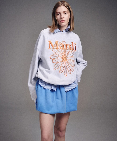 「Mardi Mercredi」 スウェットカットソー FREE ブラック×ピンク レディース_画像7