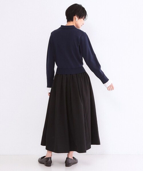 ニット セオリー 極美品 ドッキングワンピース 配色 フレア袖 ハイネック 全2色 ミニ丈 楽天市場】ニットワンピース S 黒 フレア ハイネック 膝丈 ワンピース