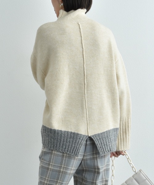 「INTERPLANET」 長袖ニット FREE ブルー レディース_画像9