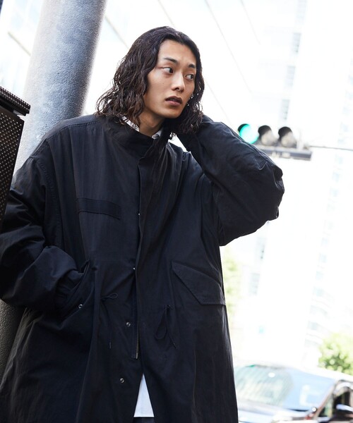 「FREAK'S STORE」 ミリタリーコート SMALL ブラック メンズ_画像6