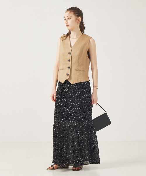 「Rouge vif」 ベスト フリー ベージュ レディース_画像4