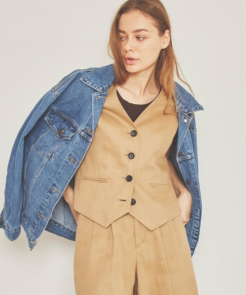 「Rouge vif」 ベスト フリー ベージュ レディース_画像8