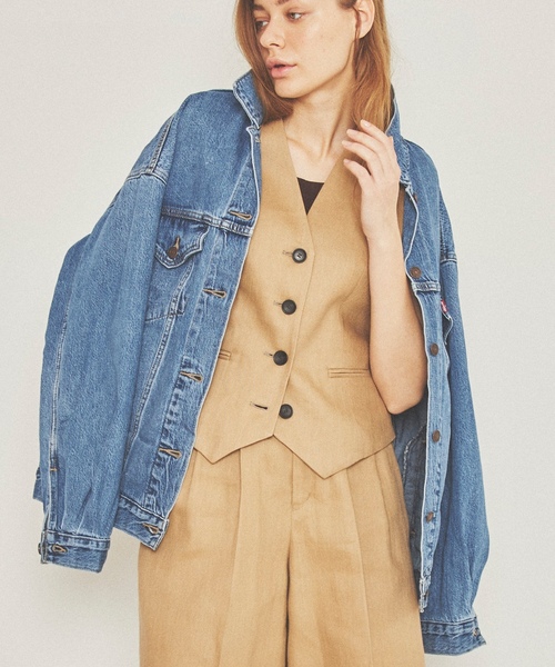 「Rouge vif」 ベスト フリー ベージュ レディース_画像9