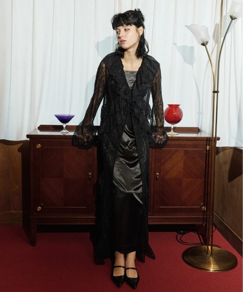 ANDRESDラッフルレースガウンレイヤードドレス ANDRESD ドレス ラッフルレースガウンレイヤードドレス / ruffle lace